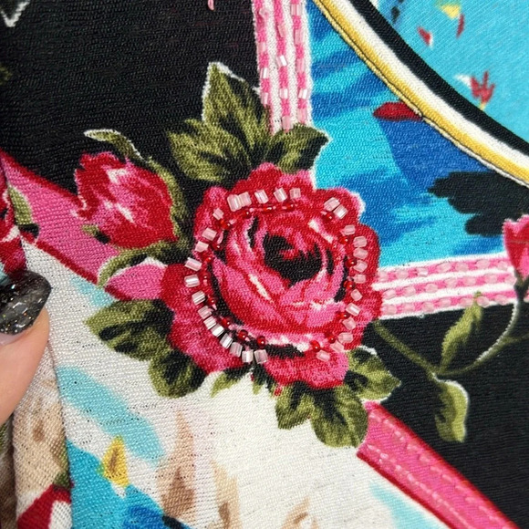 VANITY Y2K Lizzie McGuire Novelty Print Ruffle Sleeve Bon Voyage Blouse - Picture 7 of 11